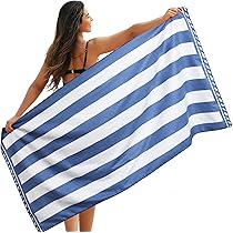 Amazon.co.jp: Winthomeビーチタオル90×180CM大判サイズ 防砂